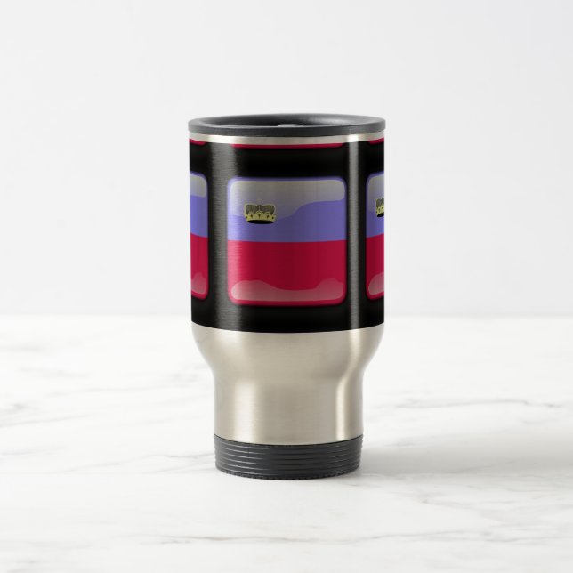 Caneca Térmica Bandeira do Liechtenstein (Centro)