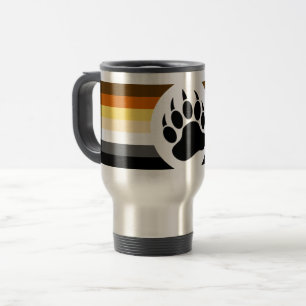 Caneca Térmica Bandeira do Orgulho do Urso Gay Muito Legal Pata d