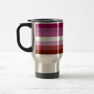 Caneca Térmica bandeira do orgulho lésbico feminino da SlipperyJo