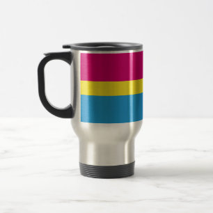 Caneca Térmica bandeira do orgulho pansexual SlipperyJoe rosa âmb