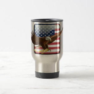 Caneca Térmica Bandeira dos EUA da águia americana