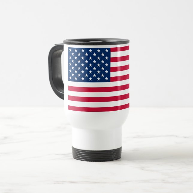 Caneca Térmica Bandeira dos EUA - Estados Unidos da América - Pat (Frente Esquerda)
