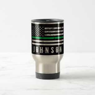 Caneca Térmica Bandeira fina americana afligida da Linha Verde do
