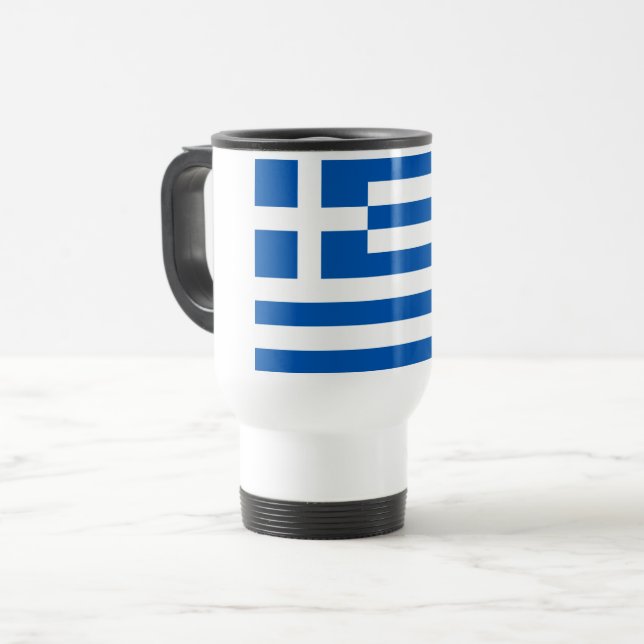 Caneca Térmica Bandeira grega (Frente Esquerda)