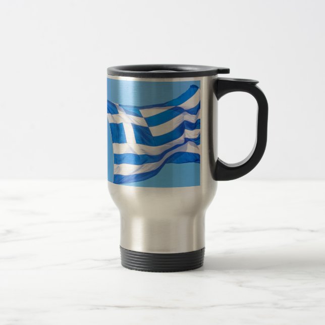 Caneca Térmica Bandeira grega em Atenas (Direita)