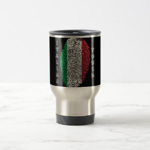 Caneca Térmica Bandeira italiana da impressão digital do toque