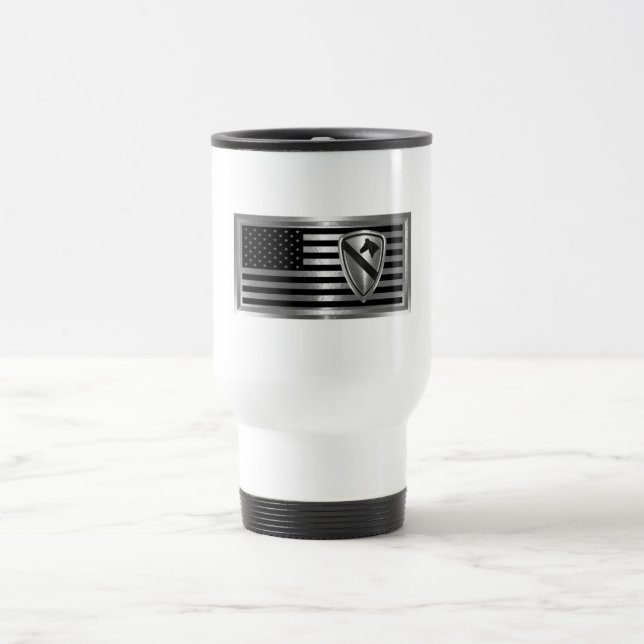 Caneca Térmica Bandeira Personalizada da Divisão de Cavalaria 1ru (Centro)