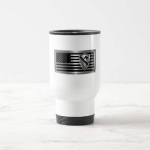 Caneca Térmica Bandeira Personalizada da Divisão de Cavalaria de
