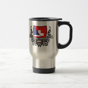 Caneca Térmica Bandeira Suíço-Americana do protetor