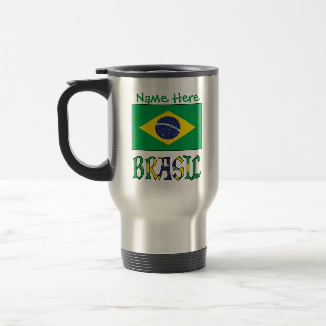 Caneca Térmica Bandiera Brasil Personalizada  (Esquerda)
