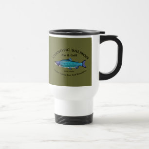 Caneca Térmica Bar de salmão cianótico e grill