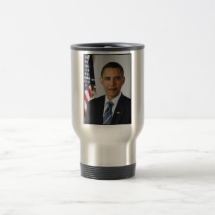 Caneca Térmica Barack Obama Presidente dos EUA Casa Branca Retrat