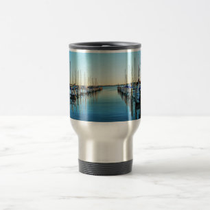 Caneca Térmica Barcos na Marina por Shirley Taylor