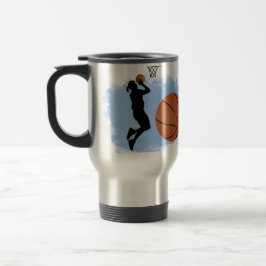 Caneca Térmica Basketball female player Poised to sink the Ball