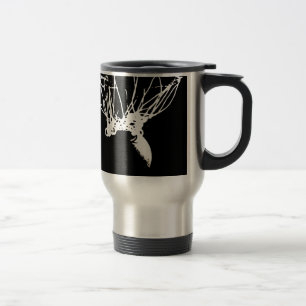 Caneca Térmica Basquete Pop de Arte Branca Negro
