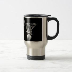Caneca Térmica Basquetebol preto & branco