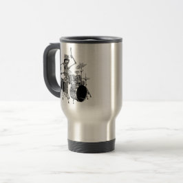 Caneca Térmica Baterista da Banda Esqueleto