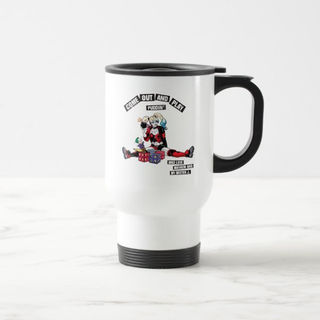 Caneca Térmica Batman | Harley Quinn "Sair E Jogar Puddin" (Direita)