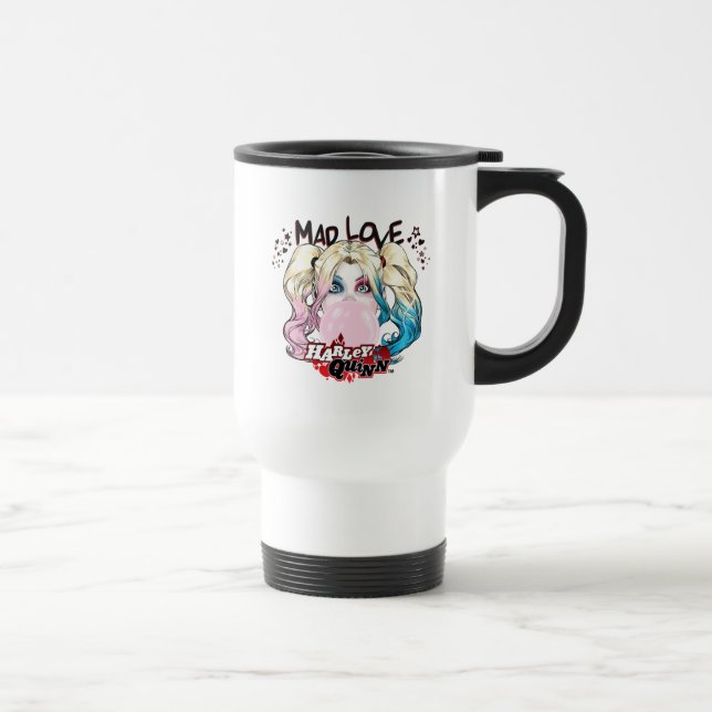 Caneca Térmica Batman | Mad Love Harley Quinn Chew Bubble Gum (Direita)