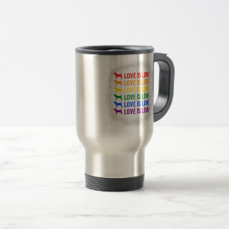Caneca Térmica Beagle Love Is Love Rainbow Lgbt Dog Lovers