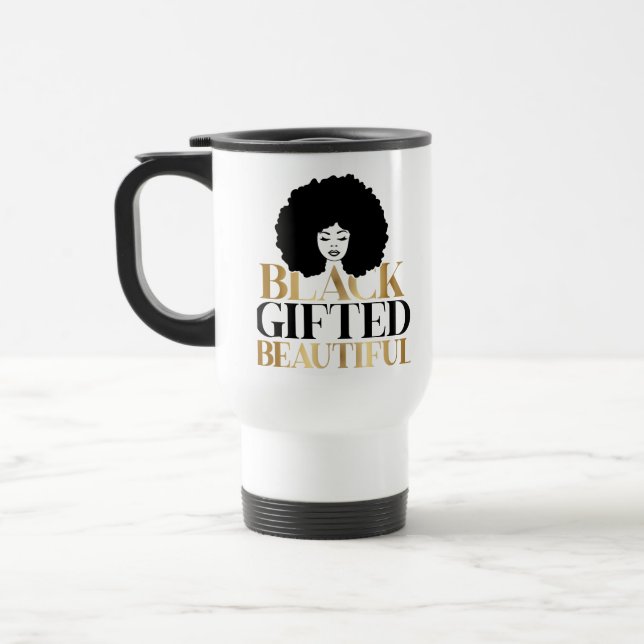 Caneca Térmica Beba com Estilo – Celebre Presentes Negros Dotados (Esquerda)