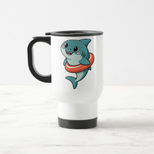 Caneca Térmica Bebê Tubarão Fofo Com Flutuador Crianças