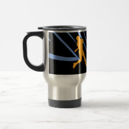 Caneca Térmica Beisebol desportivo Molho Azul Negro