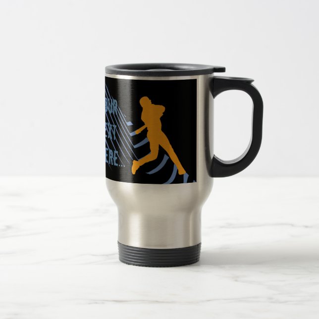 Caneca Térmica Beisebol desportivo Molho Azul Negro (Direita)