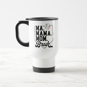 Caneca Térmica Beisebol engraçado, mãe Bruh, com nome e número da
