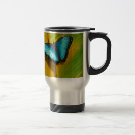 Caneca Térmica Bela Borboleta Iridescente