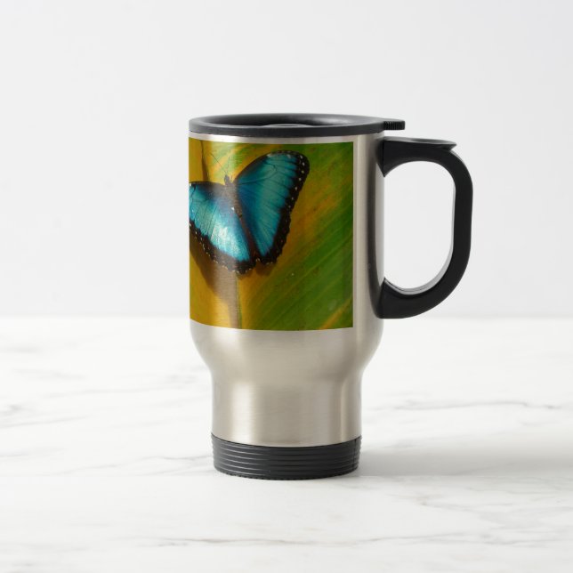 Caneca Térmica Bela Borboleta Iridescente (Direita)