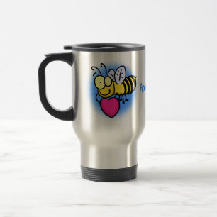 Caneca Térmica Bela engraçada bonita com ilustração cardíaca