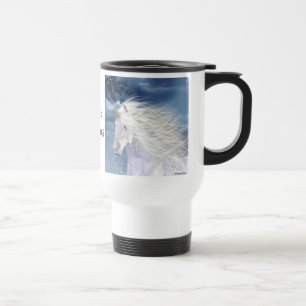 Caneca Térmica Beleza do branco do unicórnio