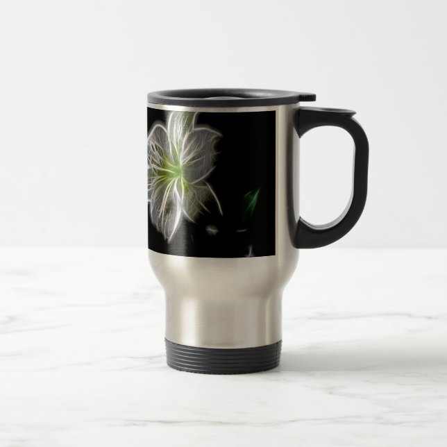 Caneca Térmica Beleza natural da flor branca (Direita)