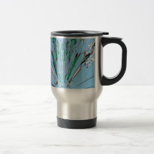 Caneca Térmica Belo Belo Aqua Azul incrível Motif Floral de