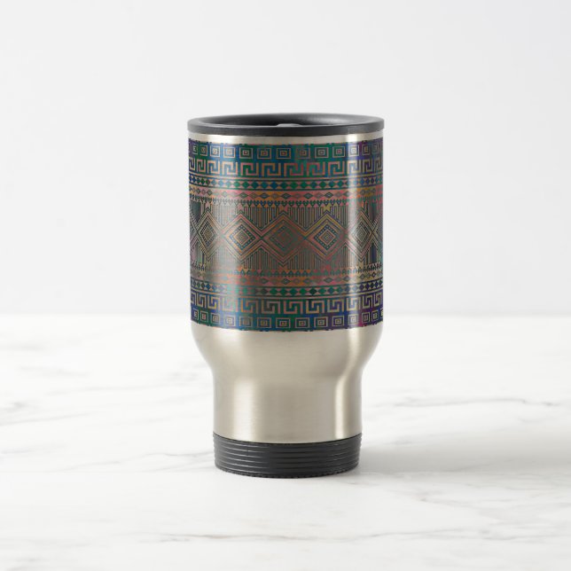 Caneca Térmica Belo e legal padrão geométrico asteca (Centro)