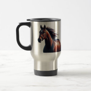 Caneca Térmica Belo nome personalizado de Cavalo Marrom