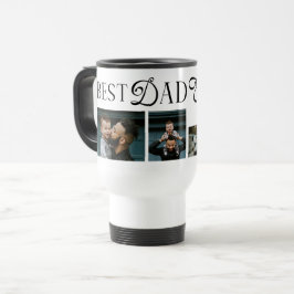 Caneca Térmica Best Dad Ever 3 Photos Heart fathers Day Gifts