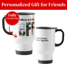 Caneca Térmica BFF Photo Travel Mug – Personalized Gift