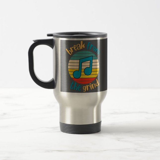 Caneca Térmica BFTG da Oitava Nota de Música (Esquerda)