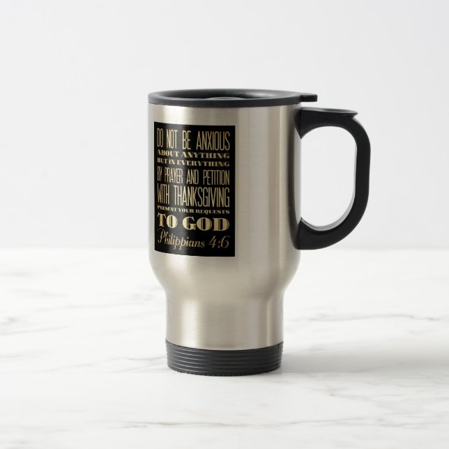 Caneca Térmica Bíblia escritural cristã - 4:6 dos Philippians (Direita)