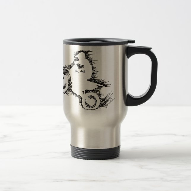 Caneca Térmica BICICLETA da SUJEIRA (preto do scribble) (Direita)