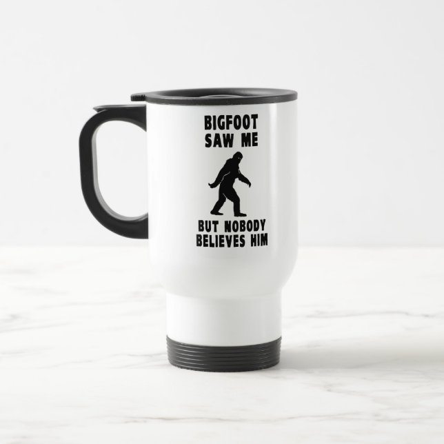 Caneca Térmica Bigfoot não viu me mas ninguém acredita-o (Esquerda)