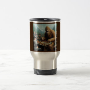 Caneca Térmica Bigfoot Tocando Xadrez
