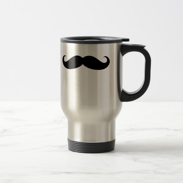 Caneca Térmica Bigode disfarça o cabelo facial engraçado do bigod (Direita)