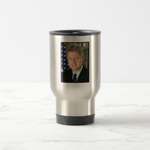 Caneca Térmica Bill Clinton Presidente da Casa Branca Retrato Tra