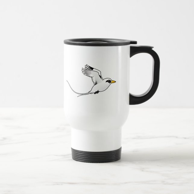 Caneca Térmica Birdorable Branco-atou Tropicbird em vôo (Direita)