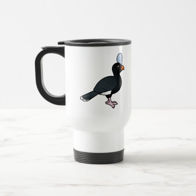 Caneca Térmica Birdorable Curassow protegido com capacete (Esquerda)
