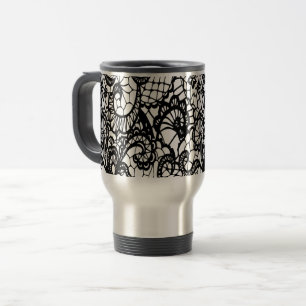 Caneca Térmica Black and White Lace BEongante e exclusivo