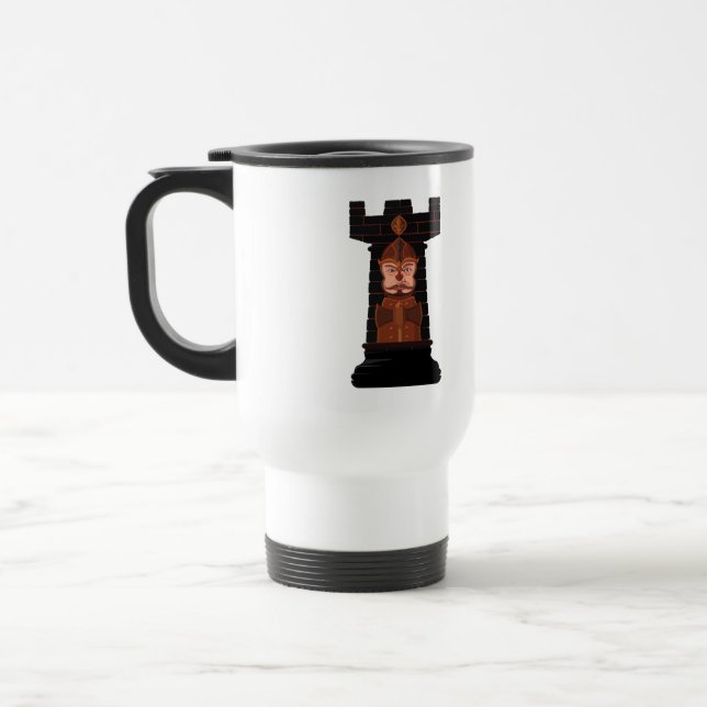 Caneca Térmica Black Chess Rook (Esquerda)